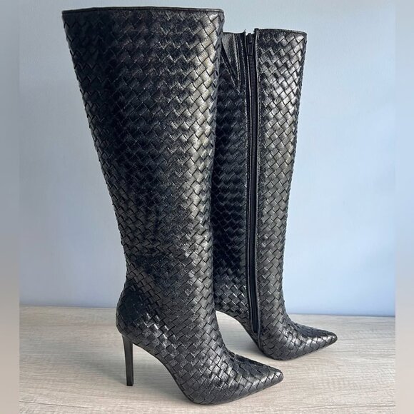 INC International Concepts Shoes - I.N.C. International Concepts Women's Savonia Woven Knee High Boots in 7M - D01